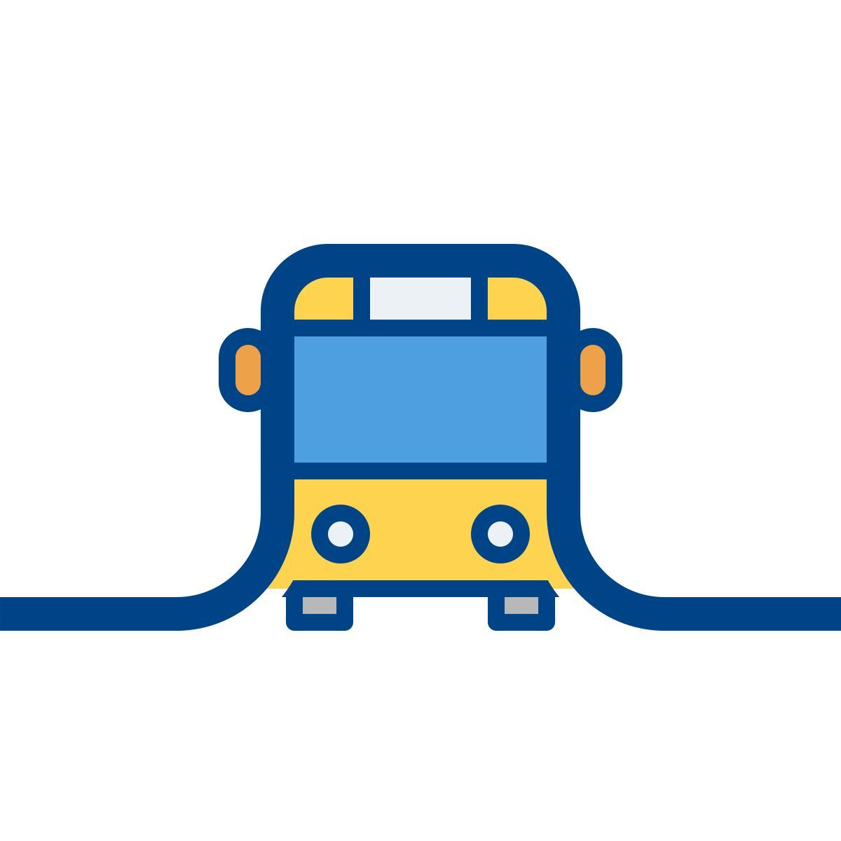 connect color style autobus icon