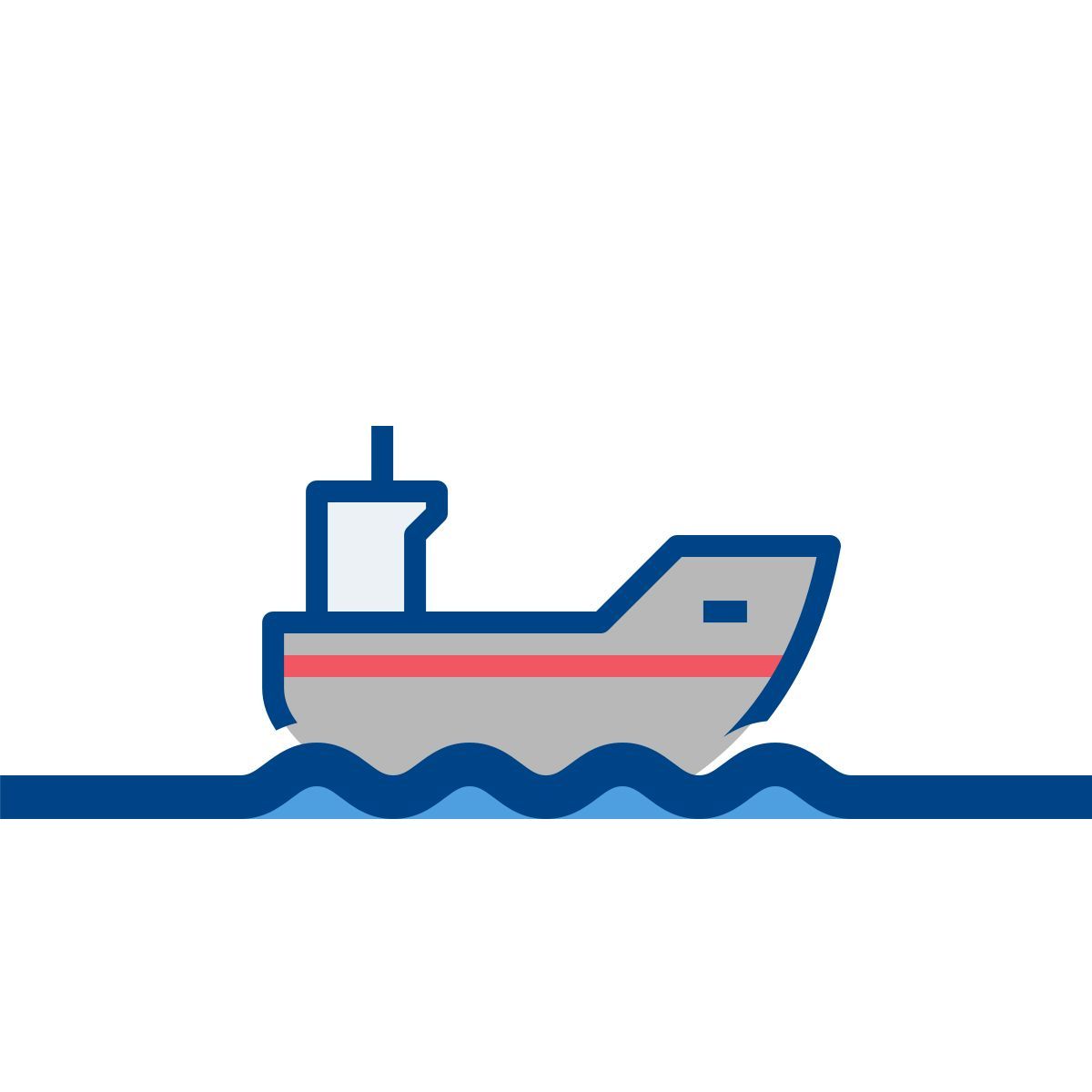 connect color style cargo ship icon