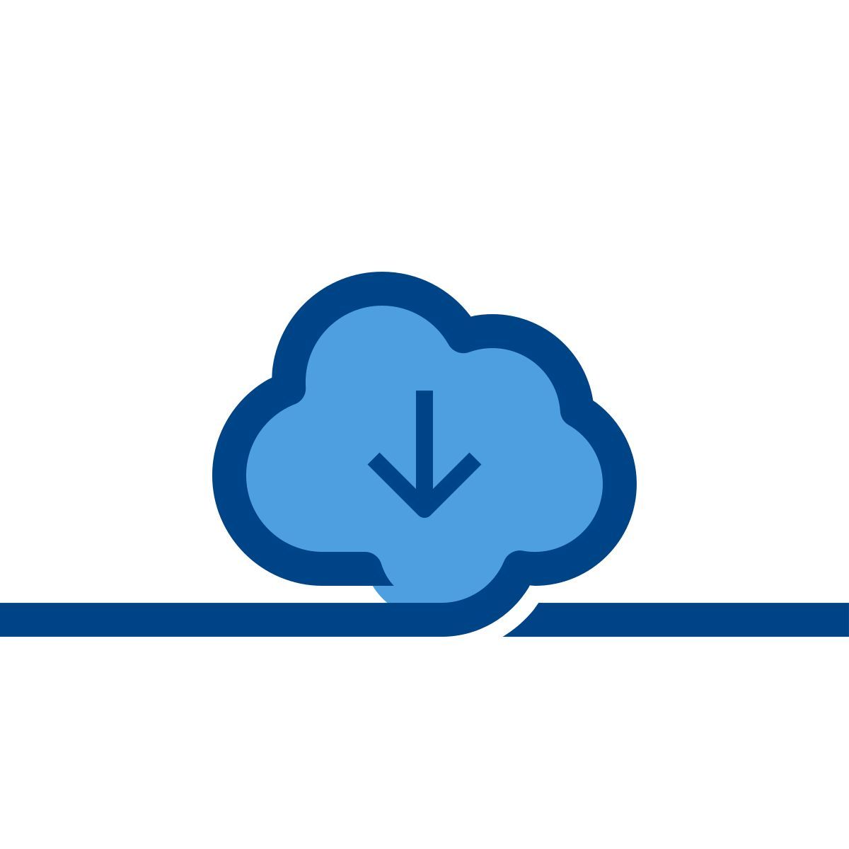 connect color style download from the cloud icon