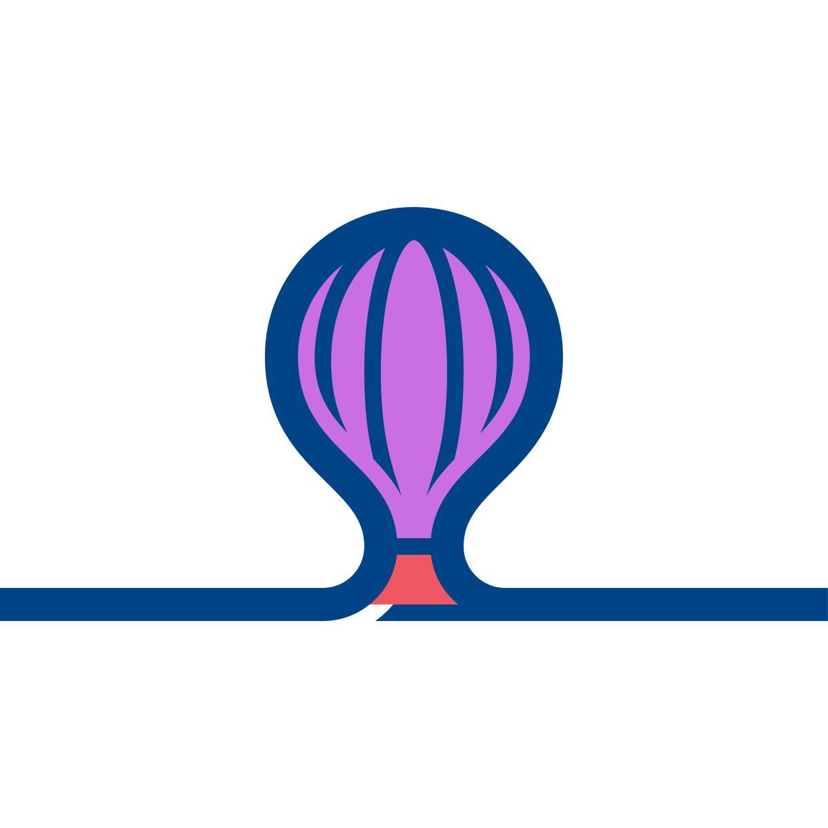 connect color style 열기구 icon