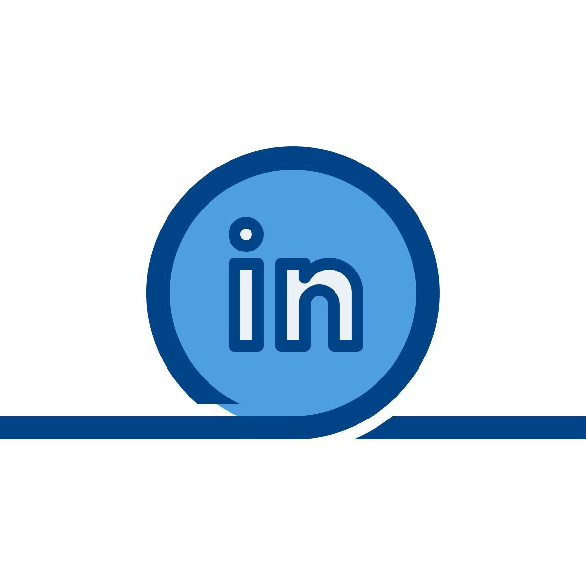connect color style linkedin entouré icon