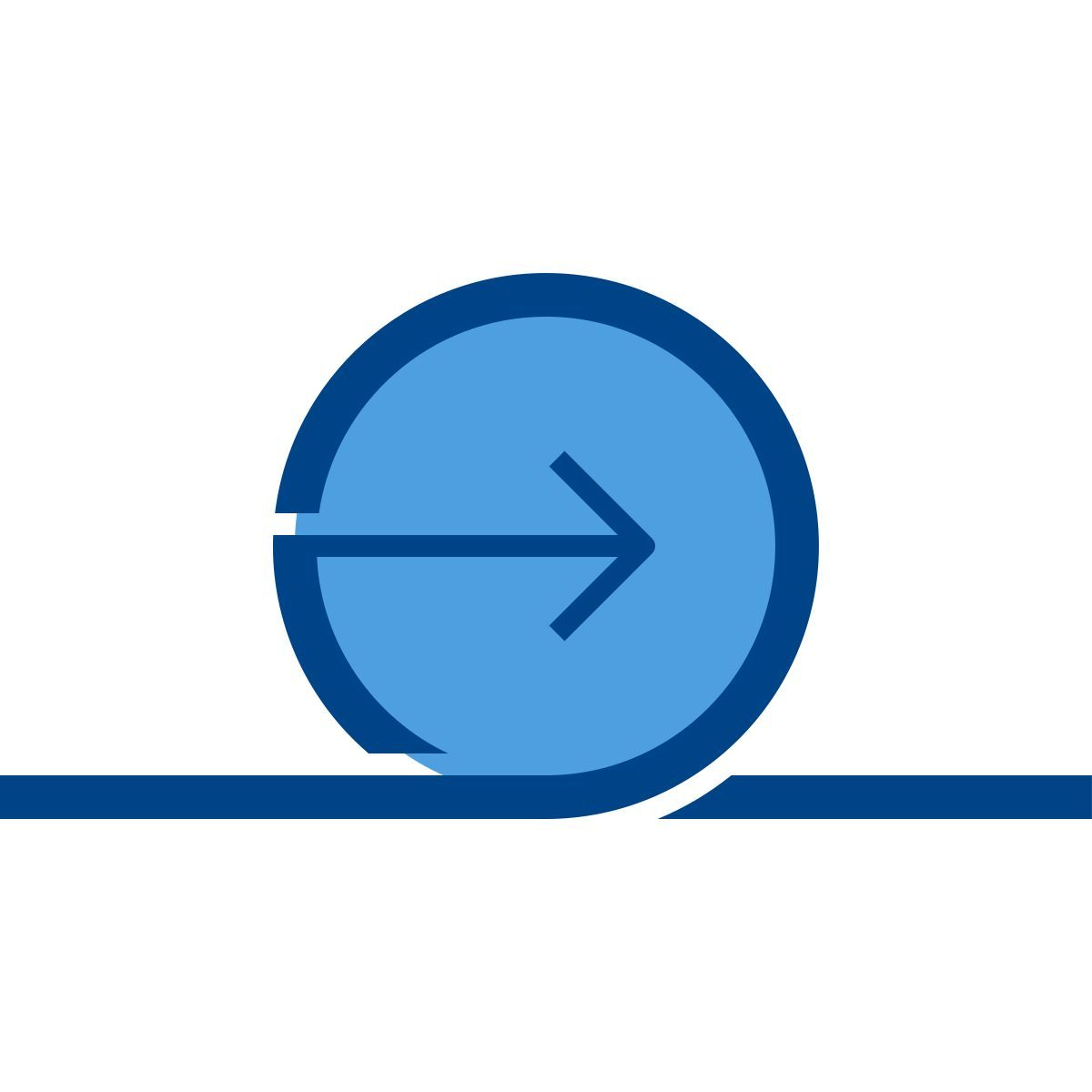 connect color style anmelden abgerundet rechts icon