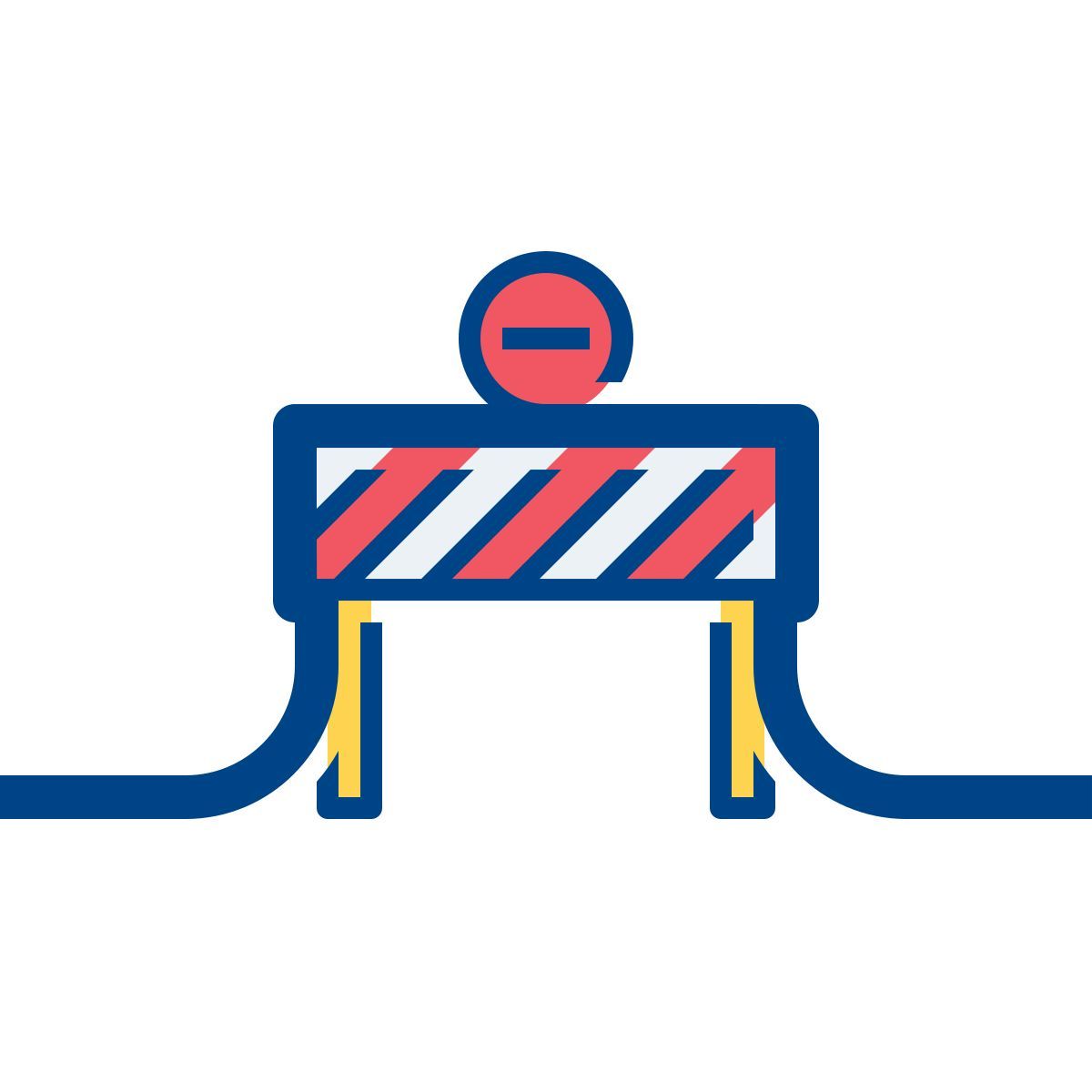 connect color style strada interrotta icon