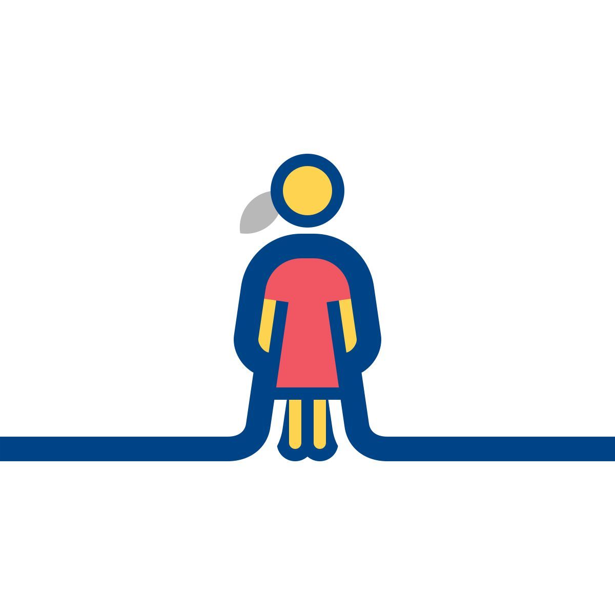 connect color style donna in piedi icon