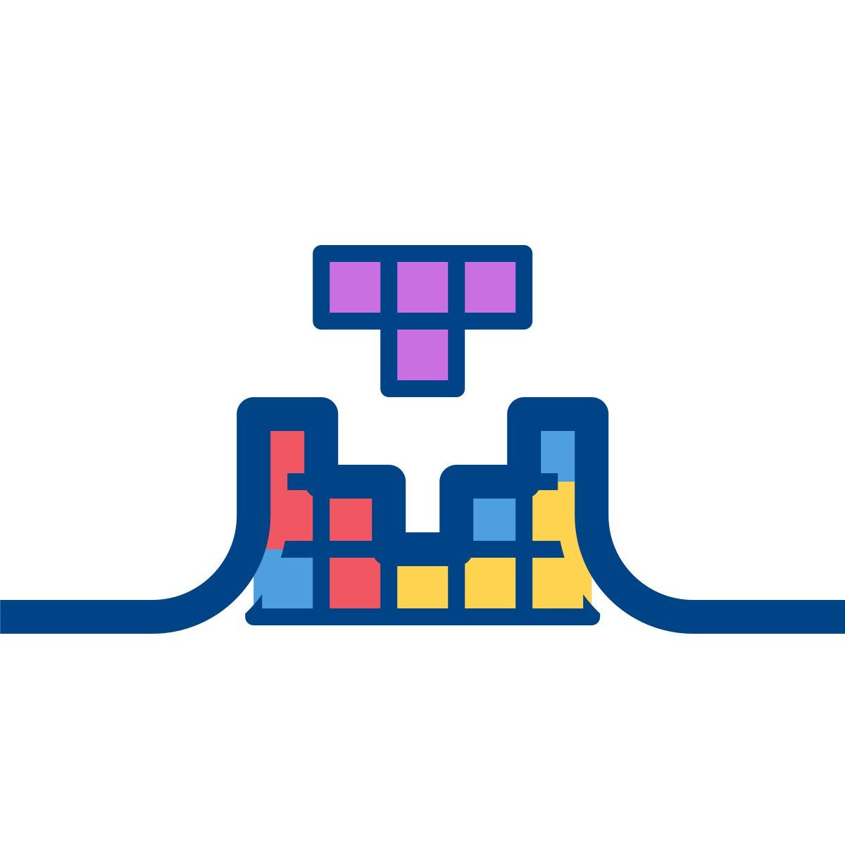 connect color style tetris icon