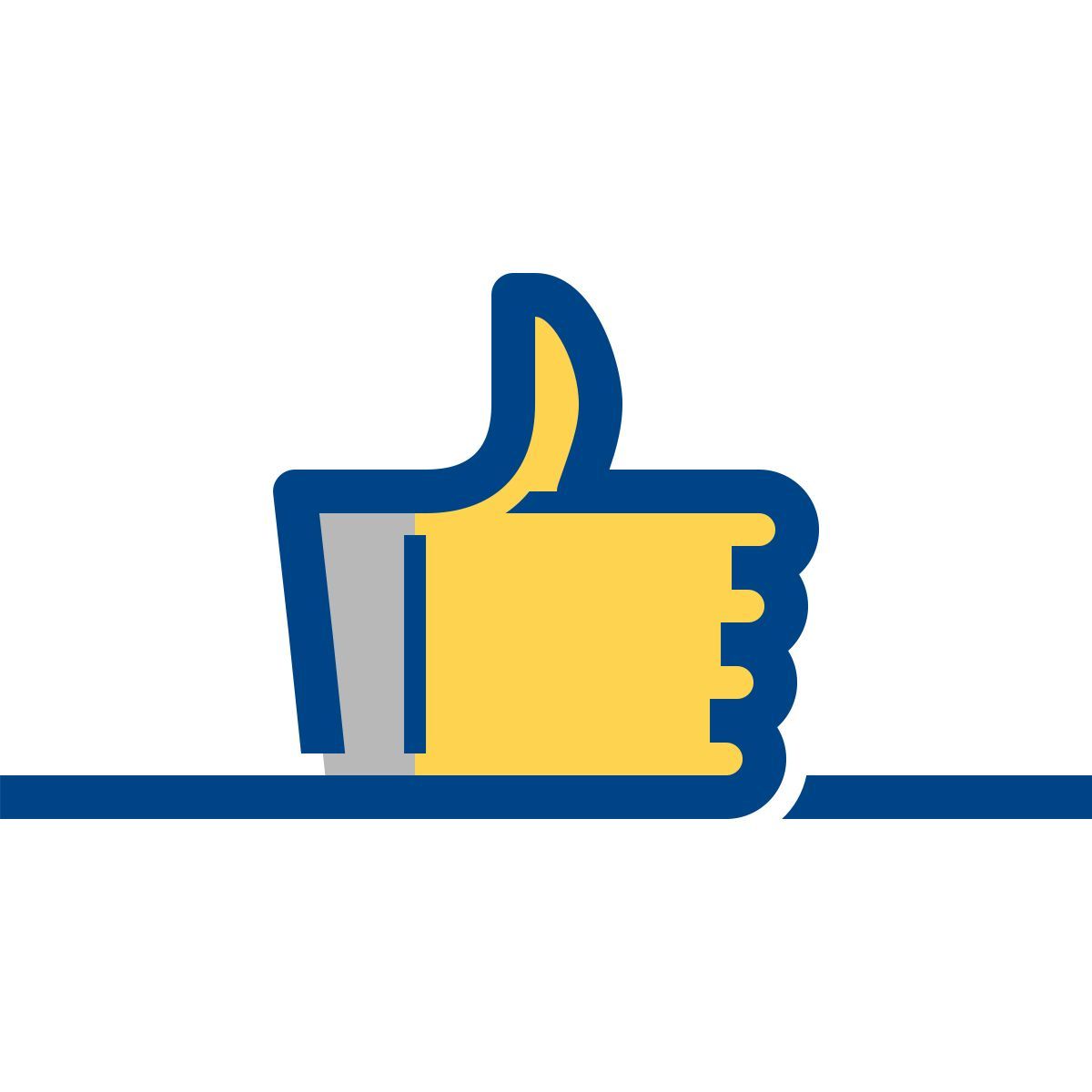 connect color style pulgar para arriba icon