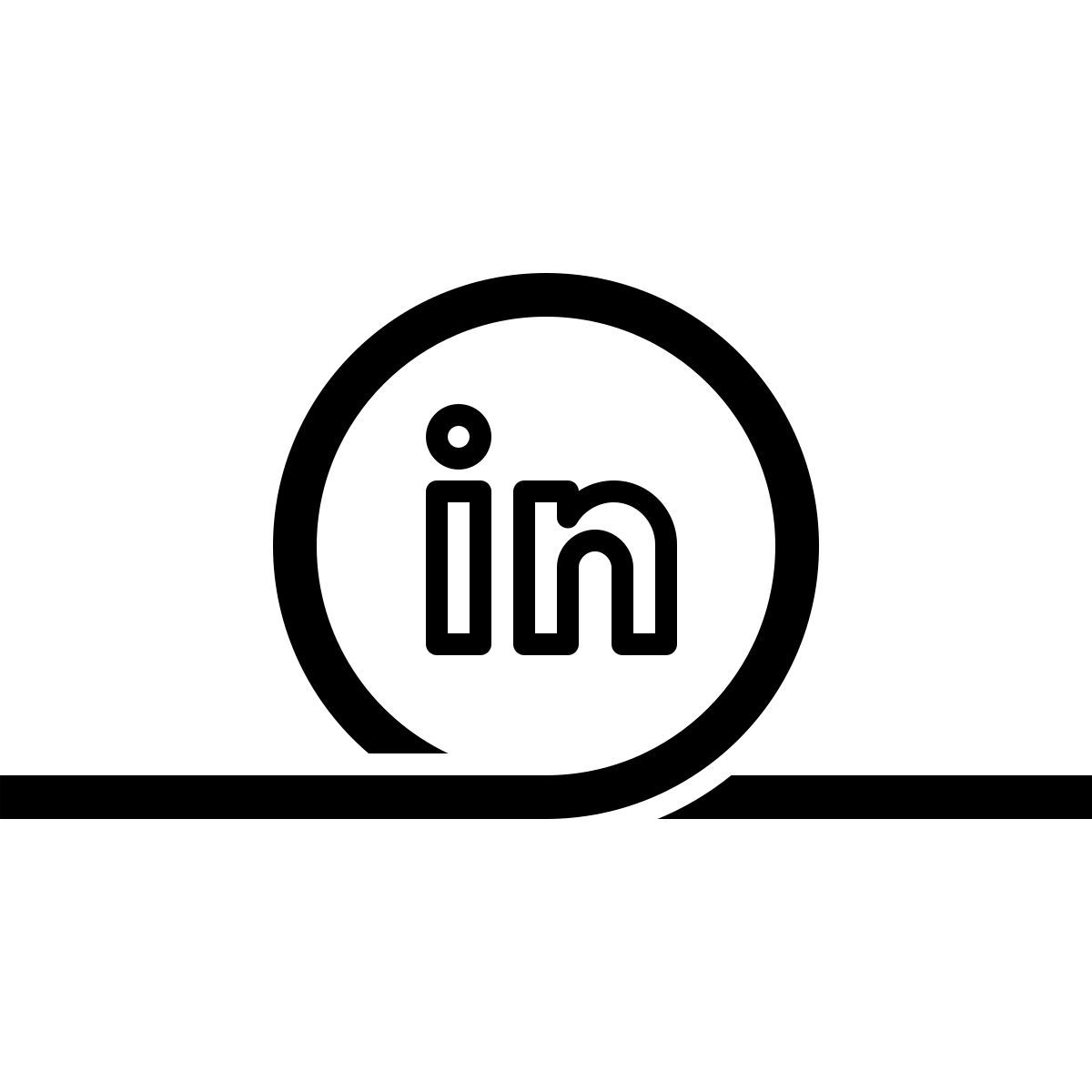 connect style linkedin entouré icon