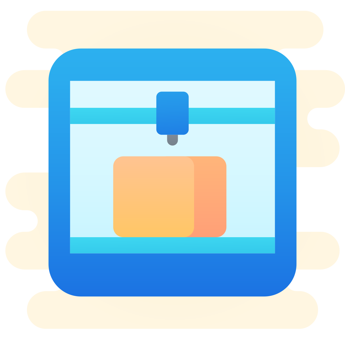 cute clipart style 3d printer icon