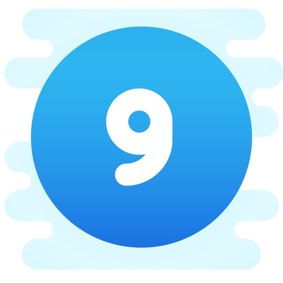 cute clipart style cerchiato 9 c icon