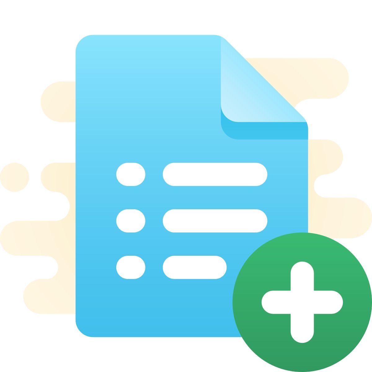 cute clipart style add list icon