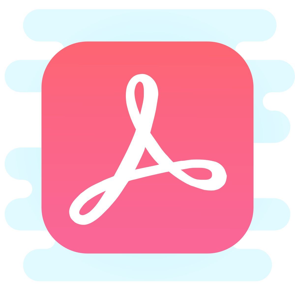 cute clipart style adobe acrobat icon