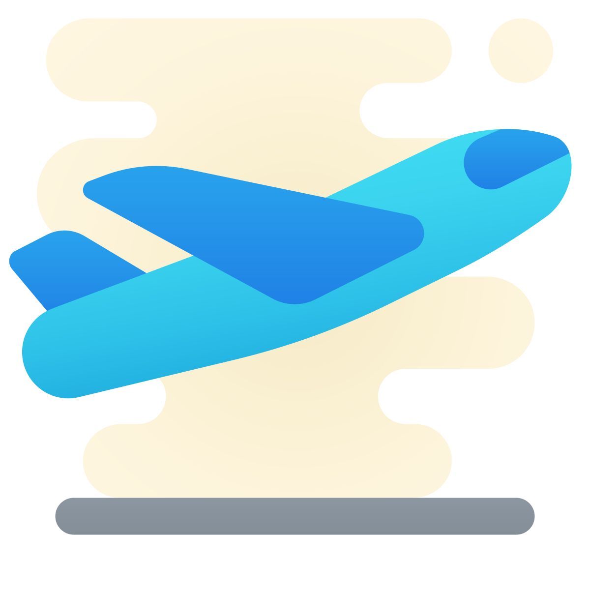 cute clipart style 飞机起飞 icon