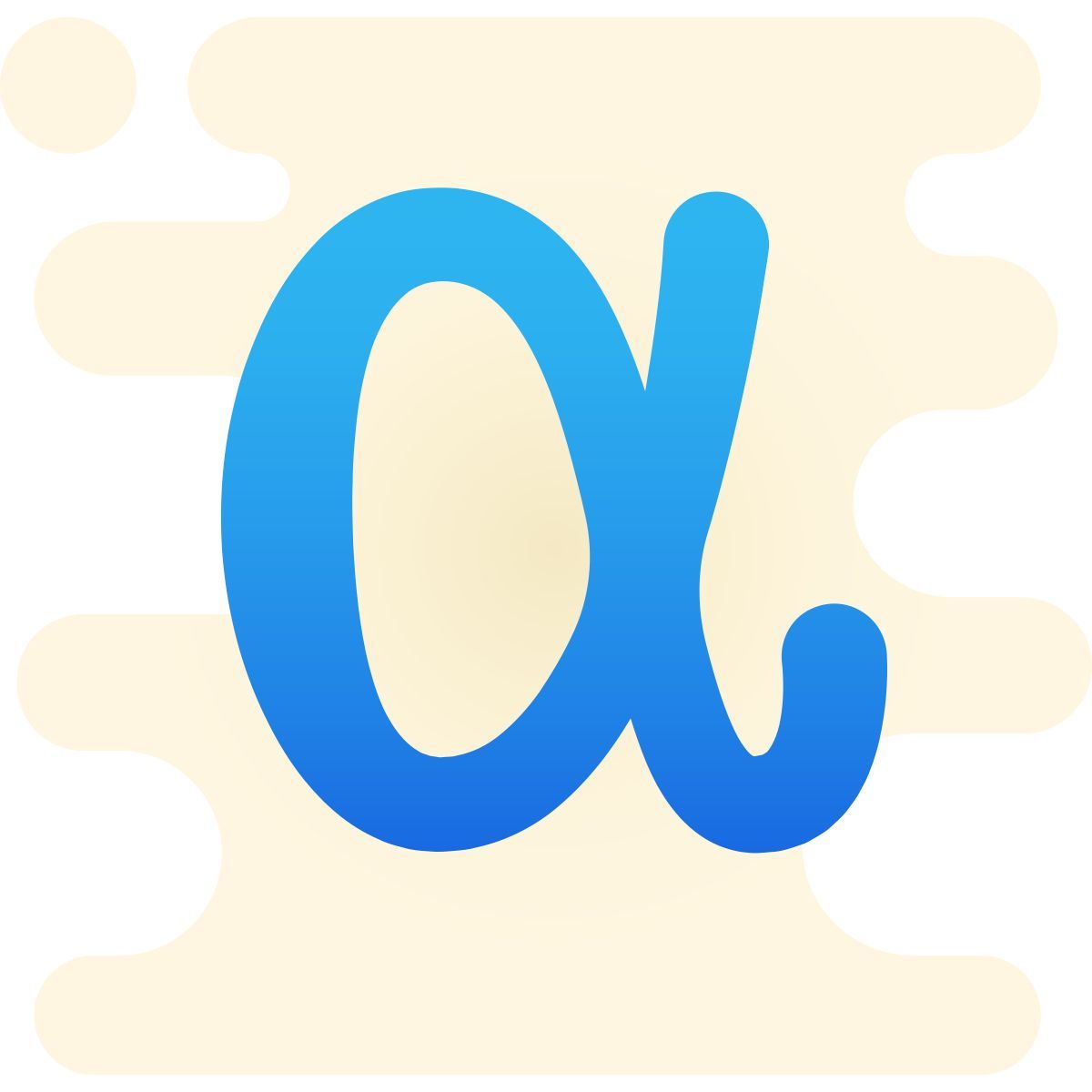 cute clipart style alpha icon