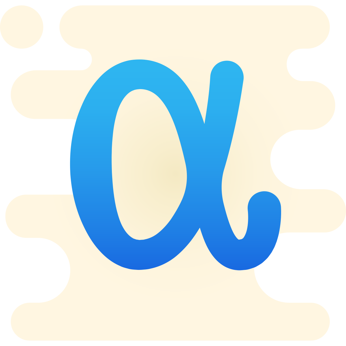 cute clipart style alpha icon