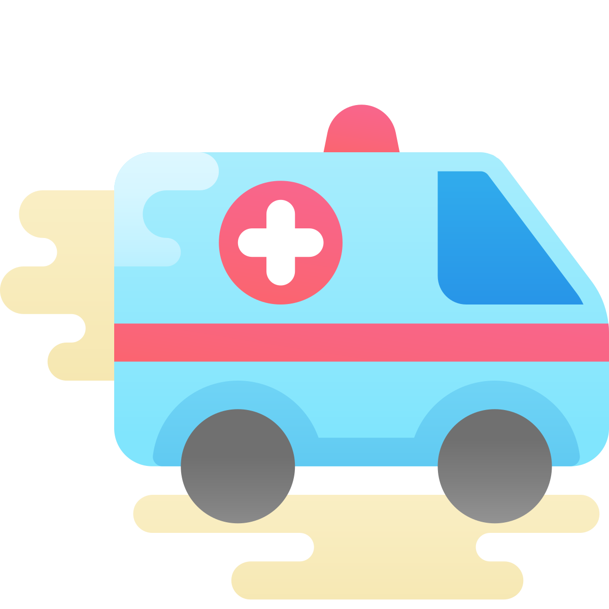 cute clipart style ambulance icon