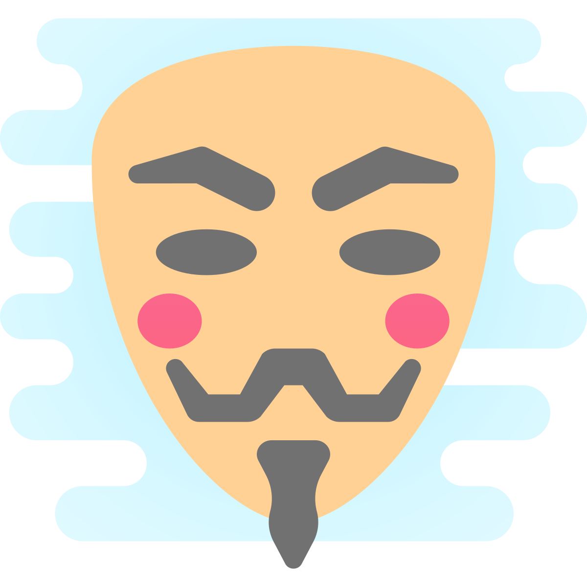 cute clipart style anonymous mask icon