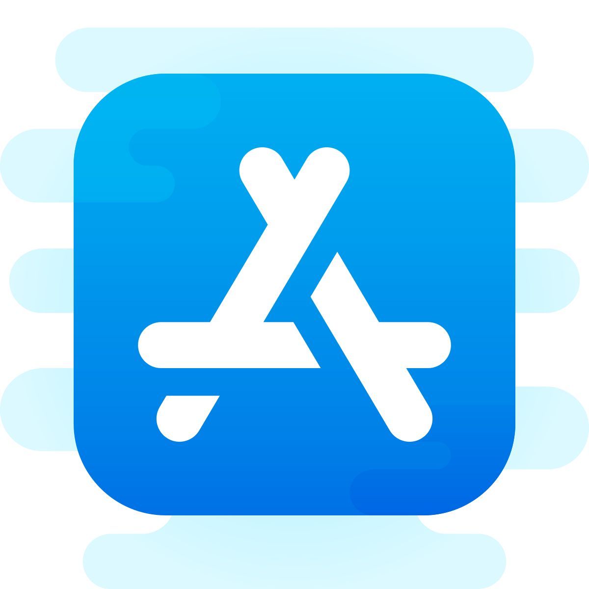 cute clipart style apple app store icon
