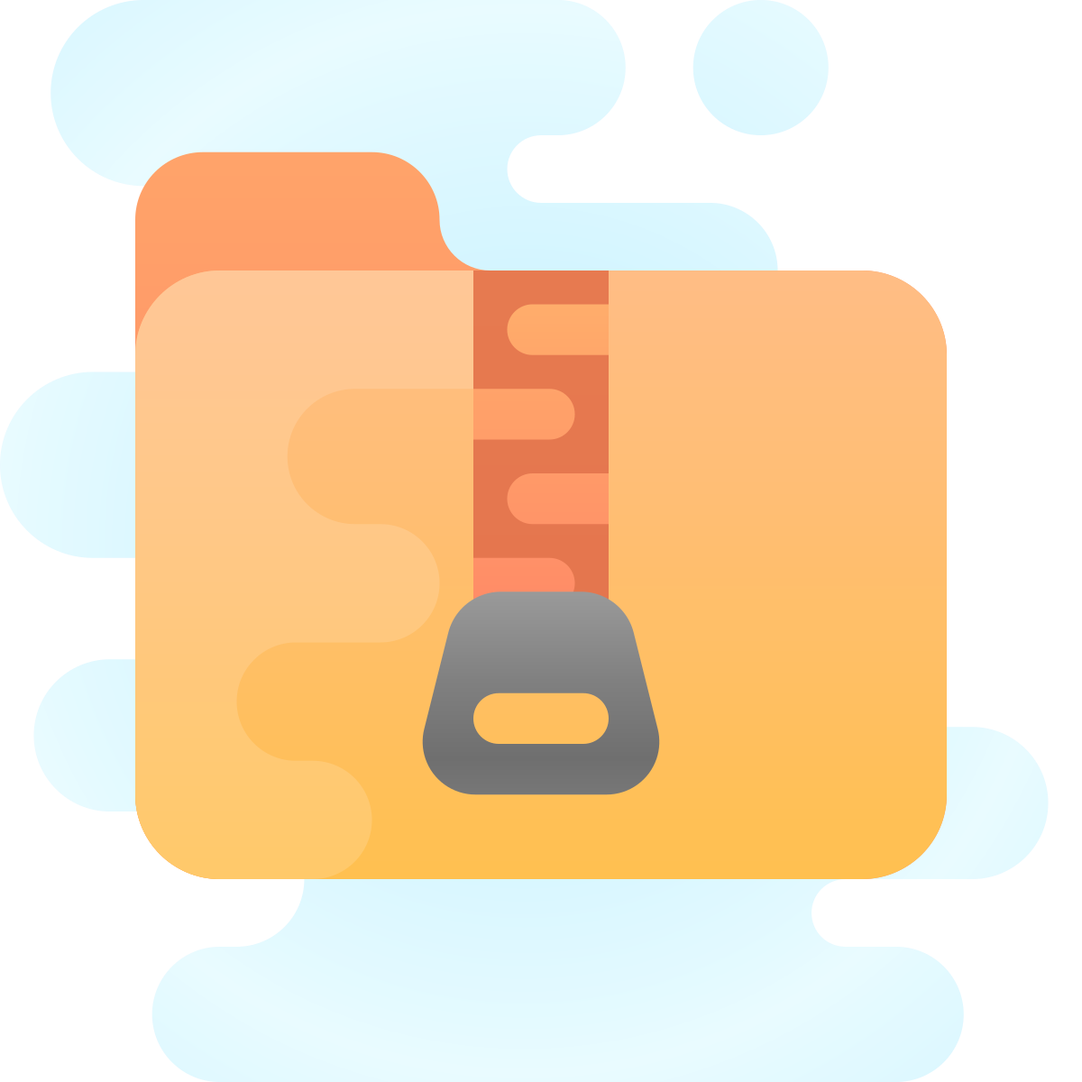 cute clipart style archive folder icon