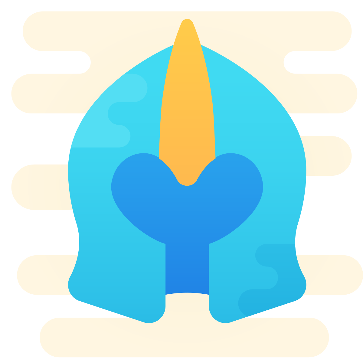 cute clipart style armored helmet icon