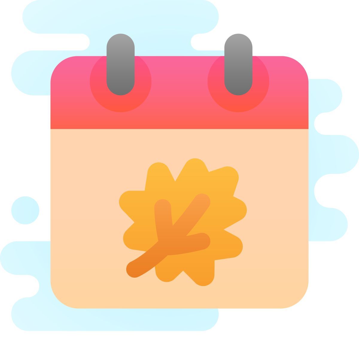 cute clipart style 秋天的时候 icon
