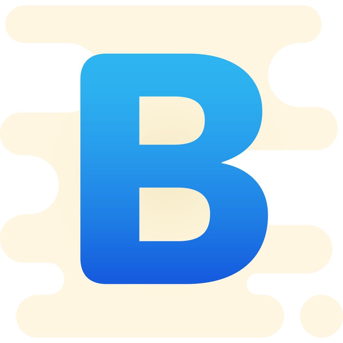 cute clipart style b icon