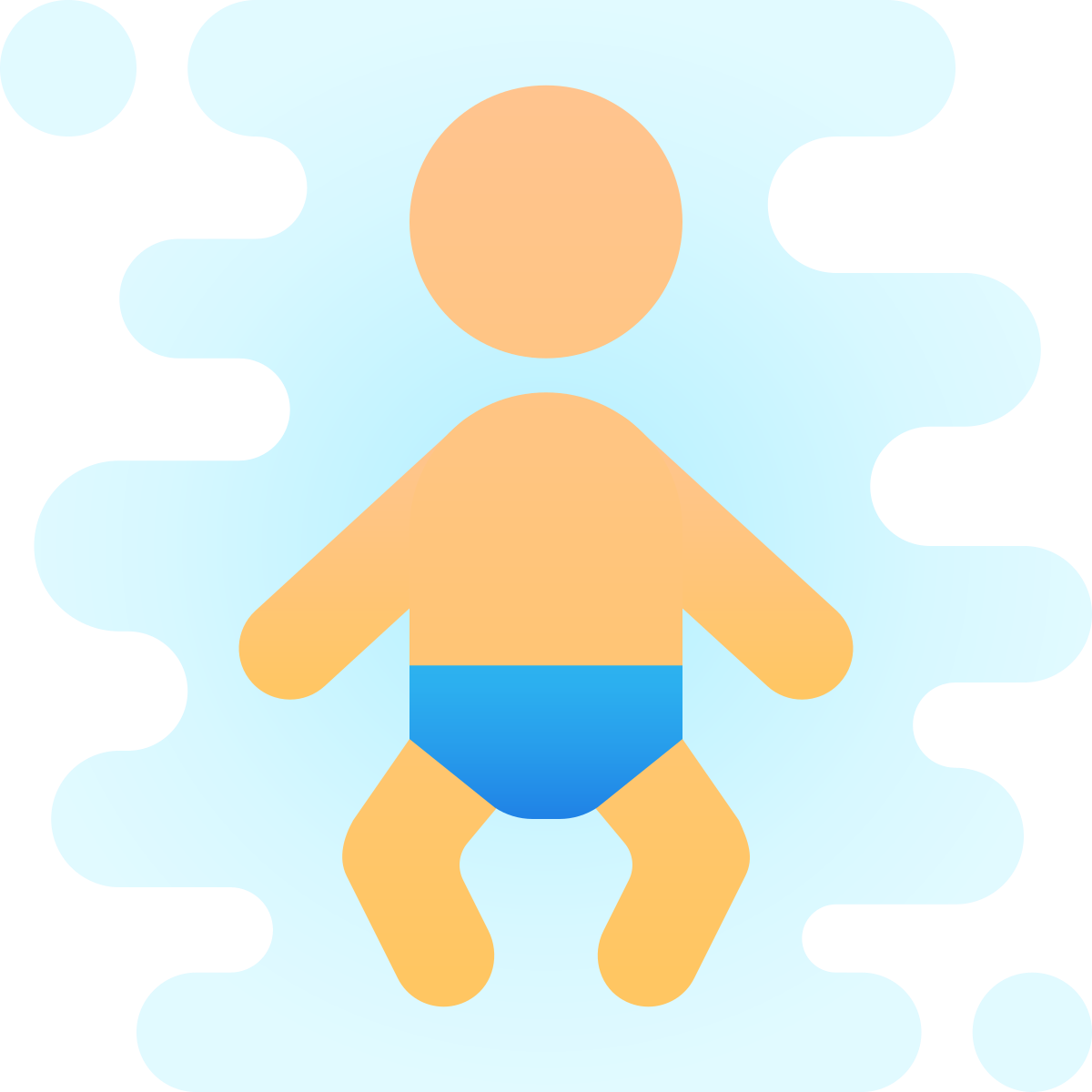 cute clipart style baby icon