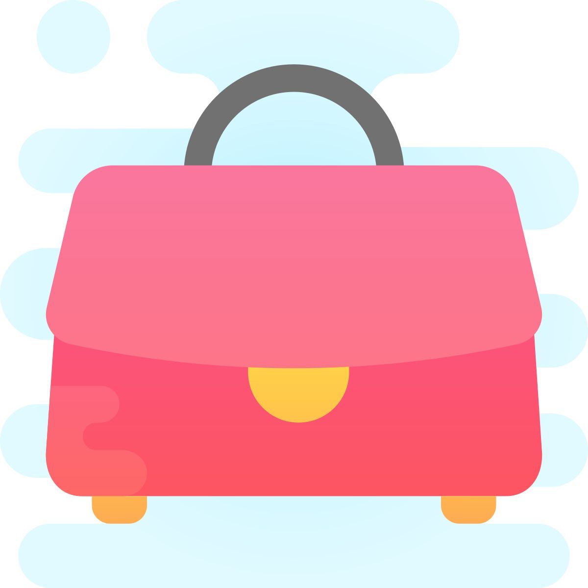cute clipart style tasche vorderansicht icon