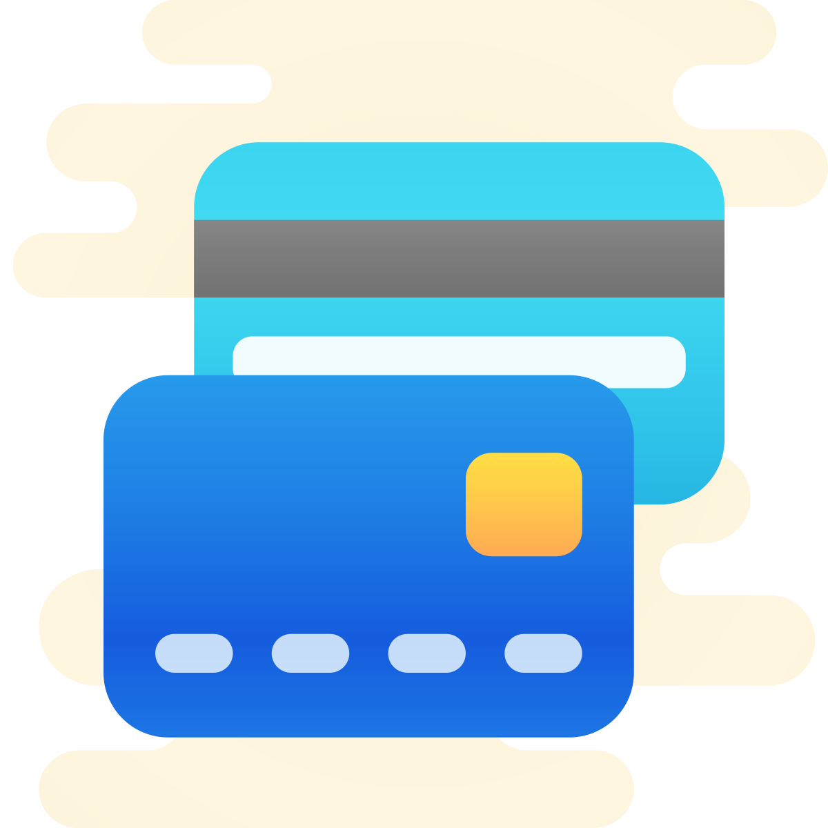 cute clipart style bank cards icon