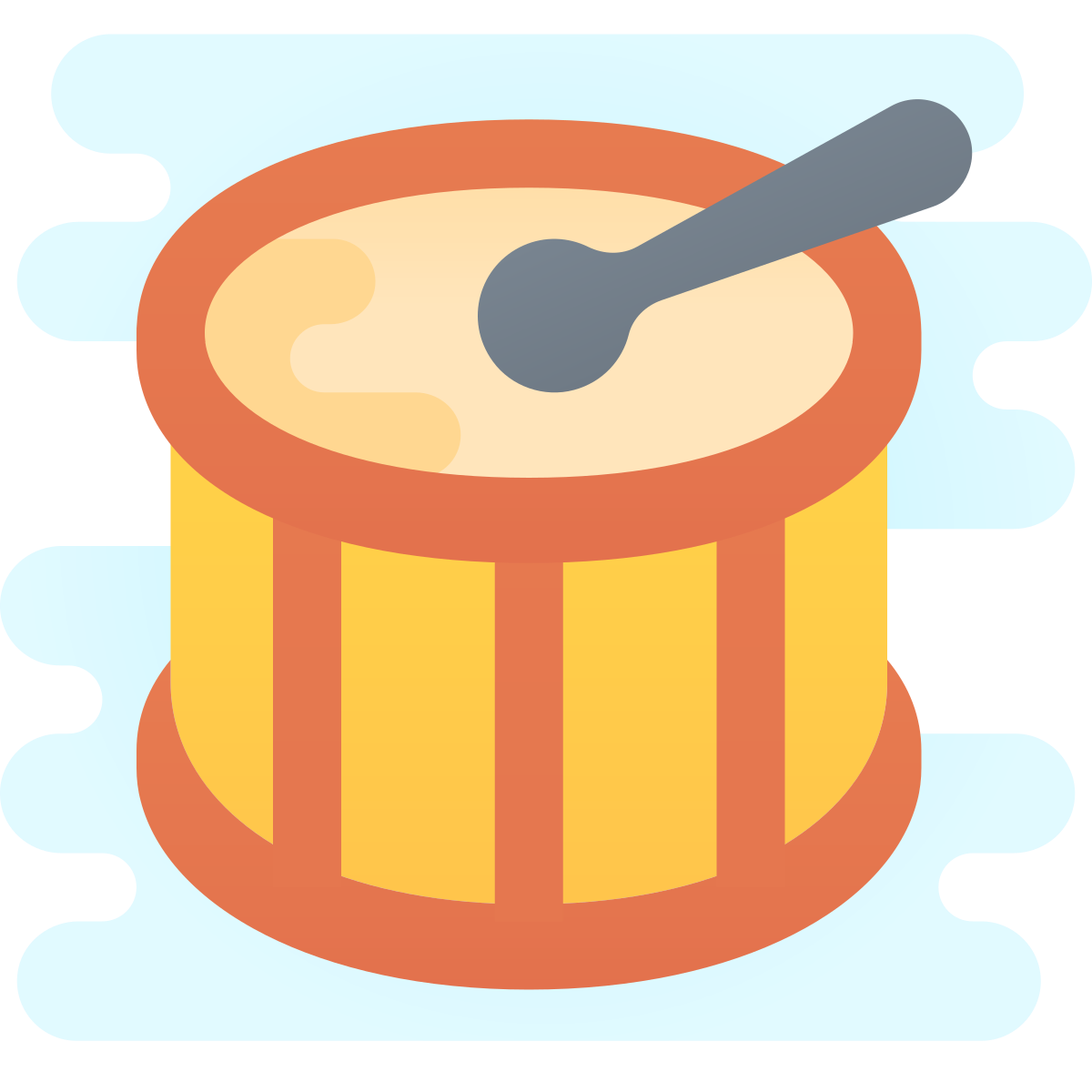 cute clipart style bass drum icon