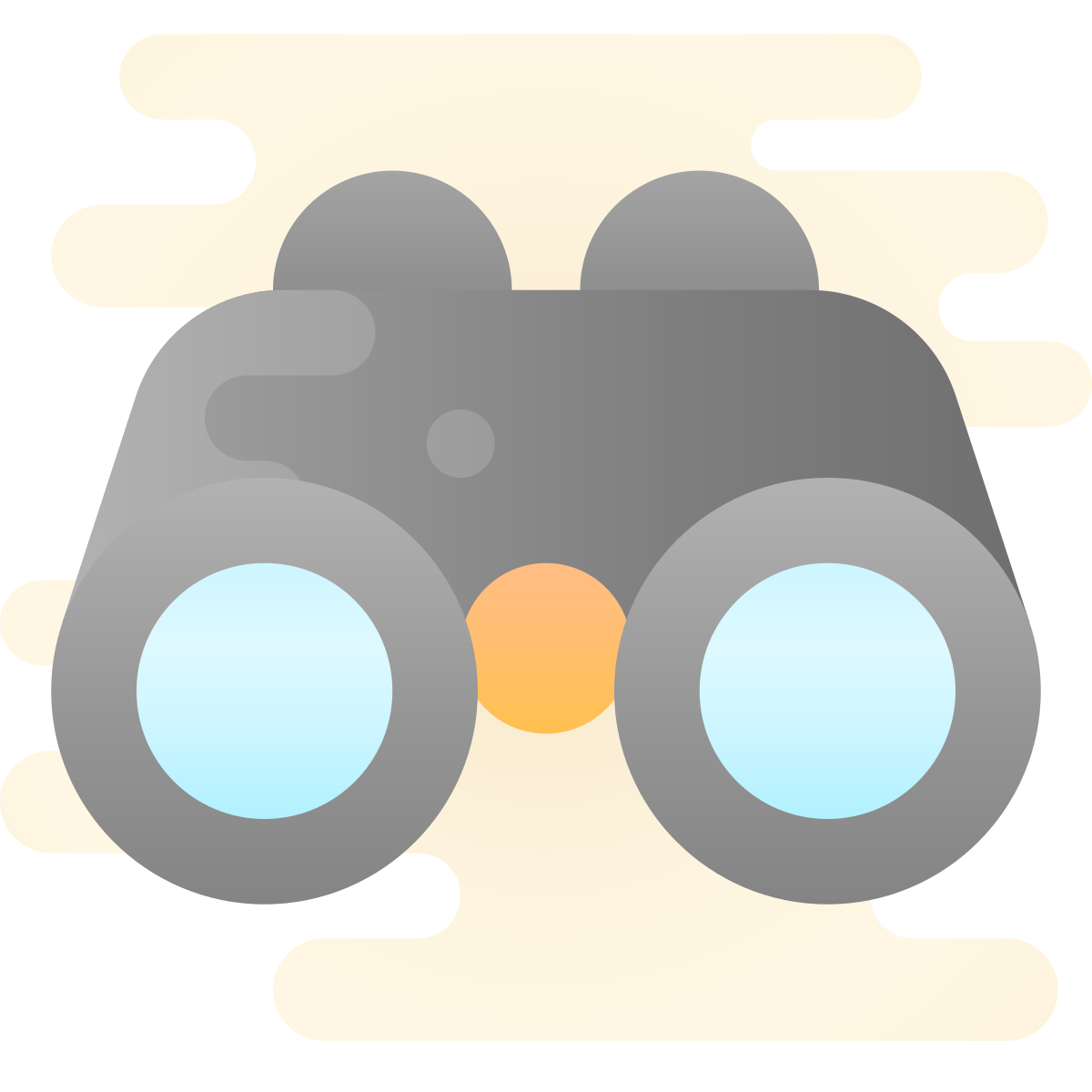 cute clipart style binoculars icon