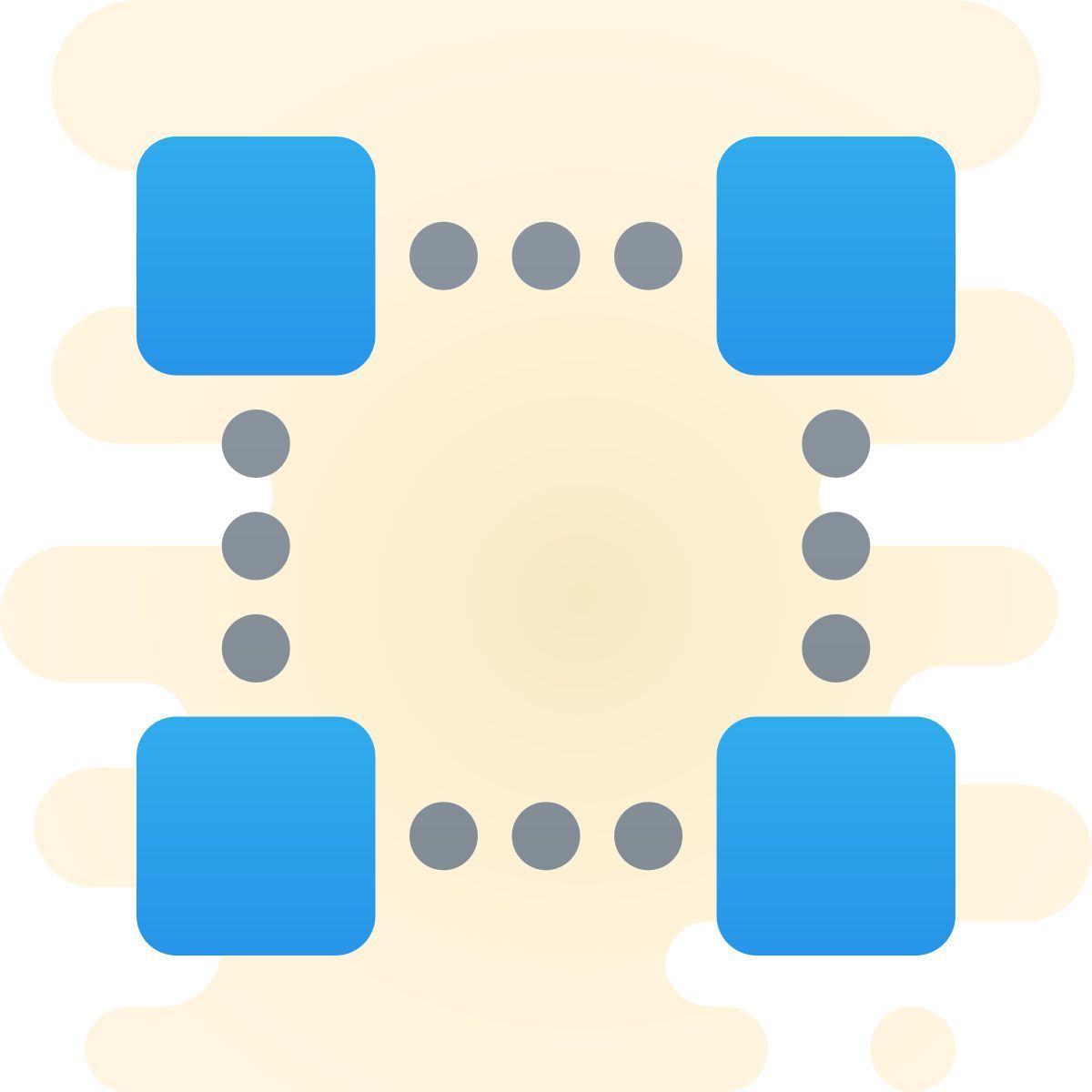 cute clipart style blockchain technology icon