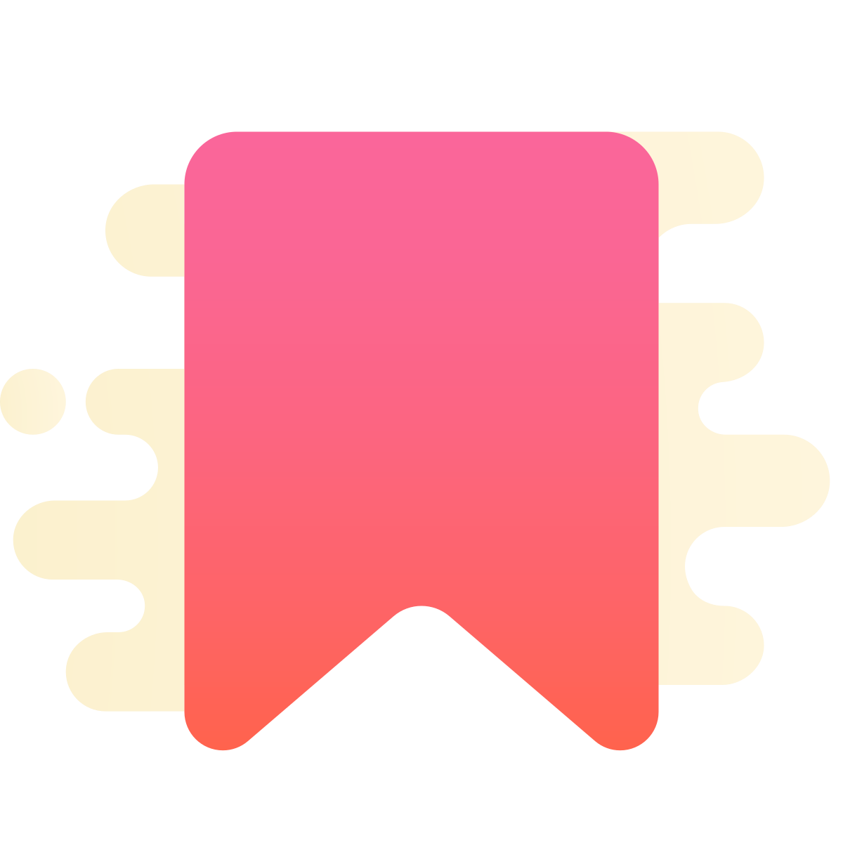 cute clipart style bookmark ribbon icon