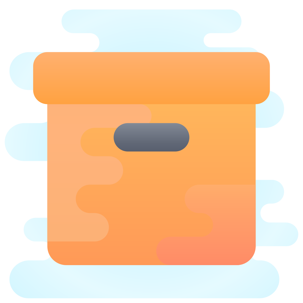 cute clipart style box icon