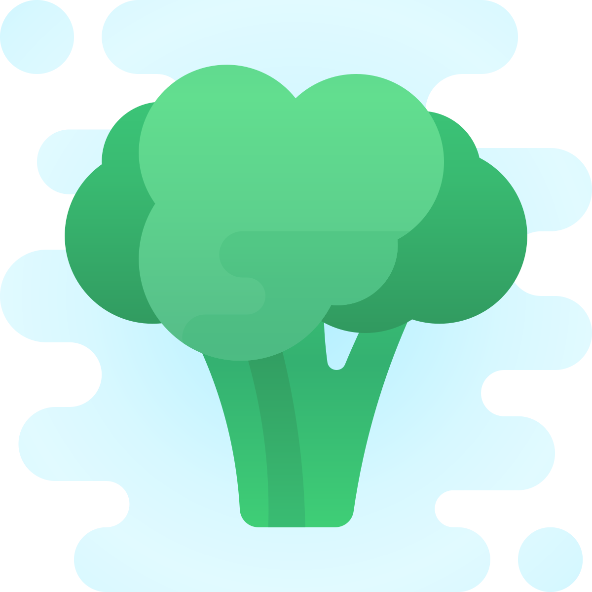 cute clipart style broccoli icon