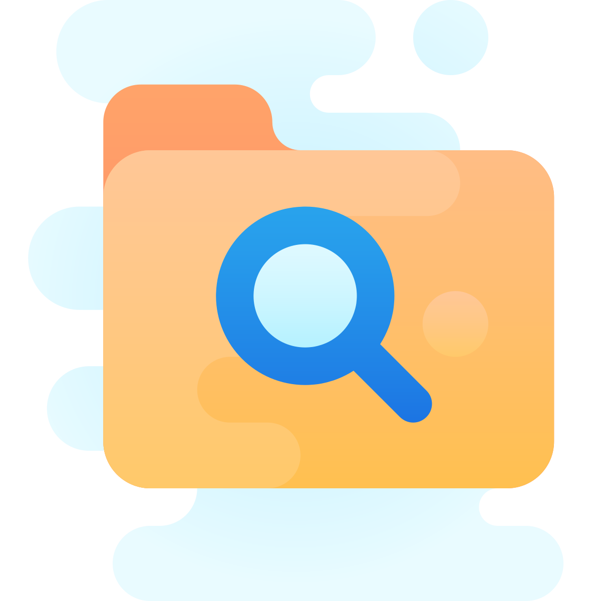 cute clipart style browse folder icon
