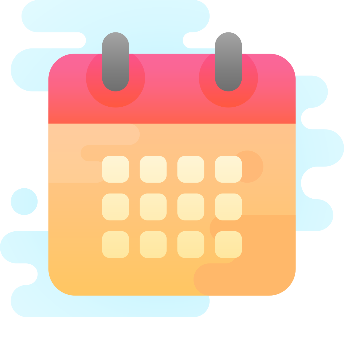 cute clipart style calendar icon