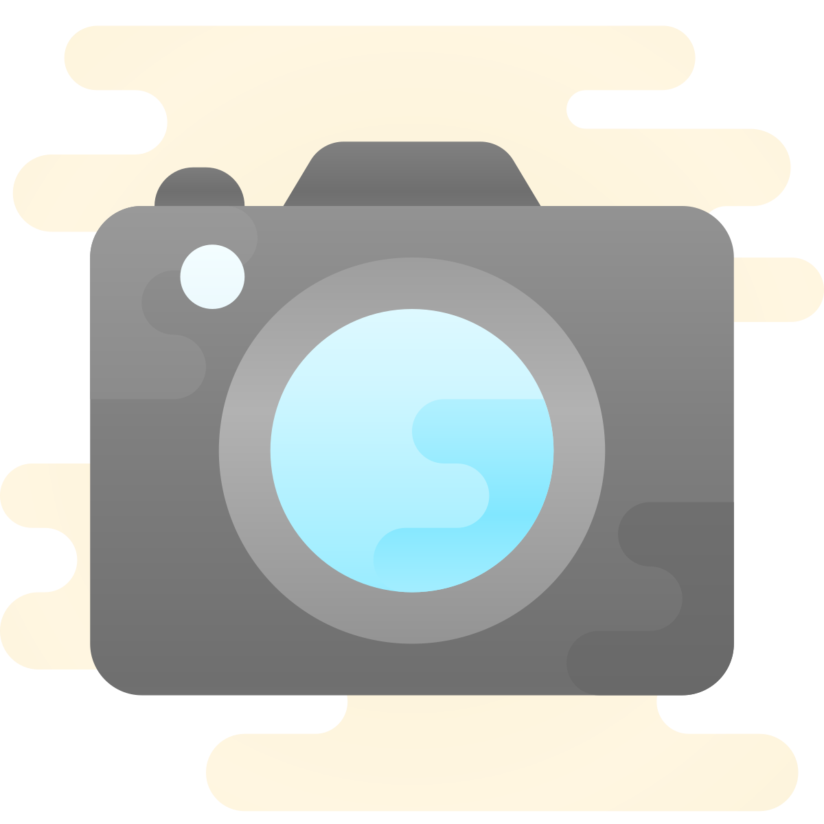 cute clipart style camera icon