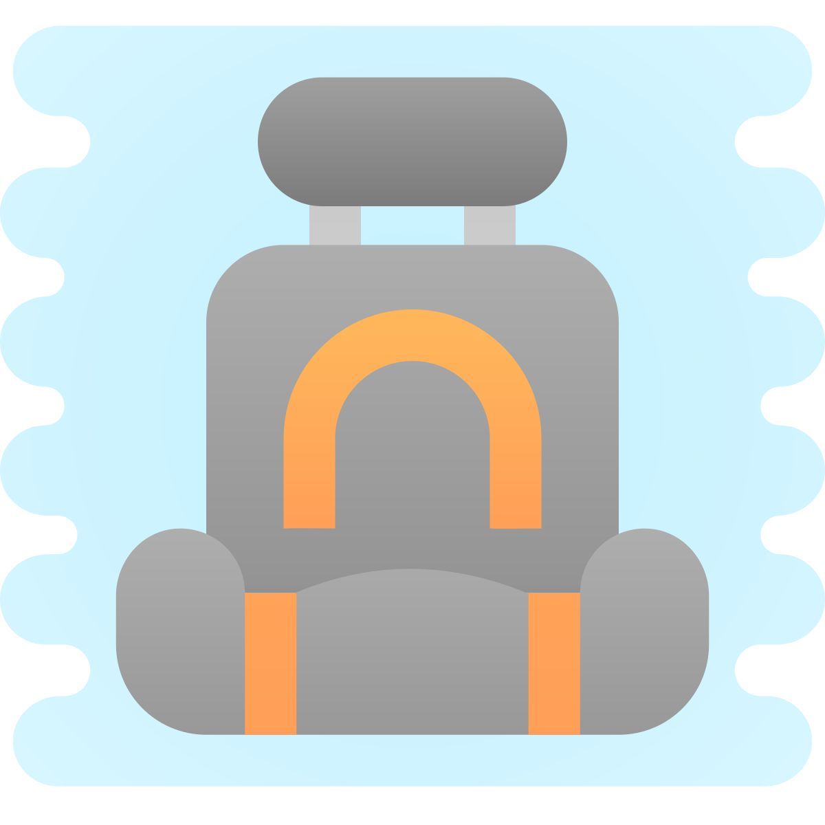 cute clipart style car seat icon