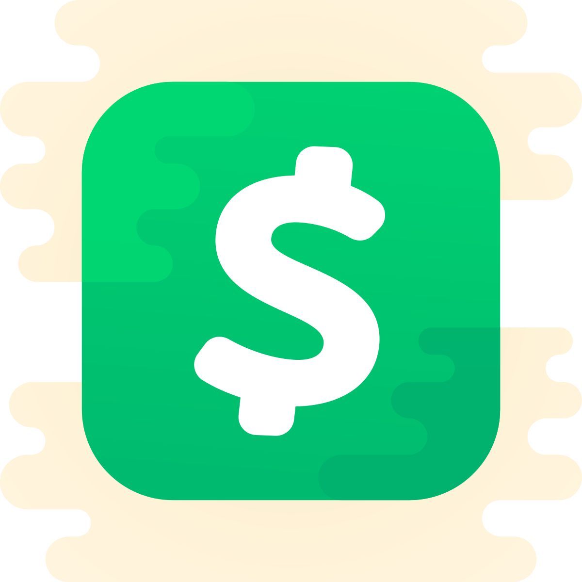 cute clipart style aplicación de efectivo icon