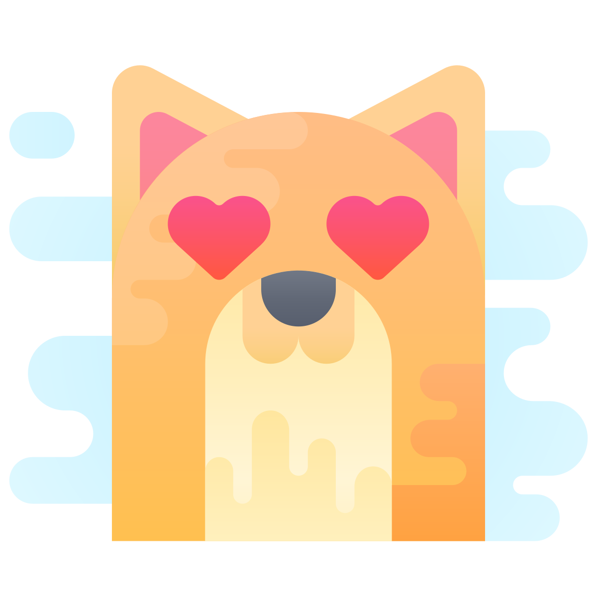cute clipart style cat icon