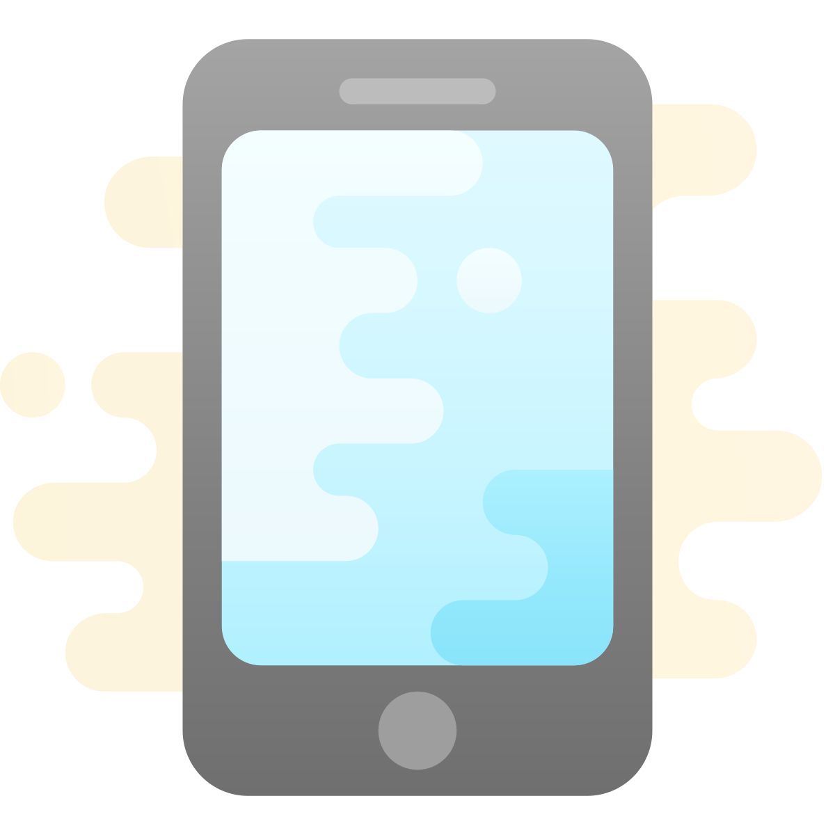 cute clipart style téléphone portable icon