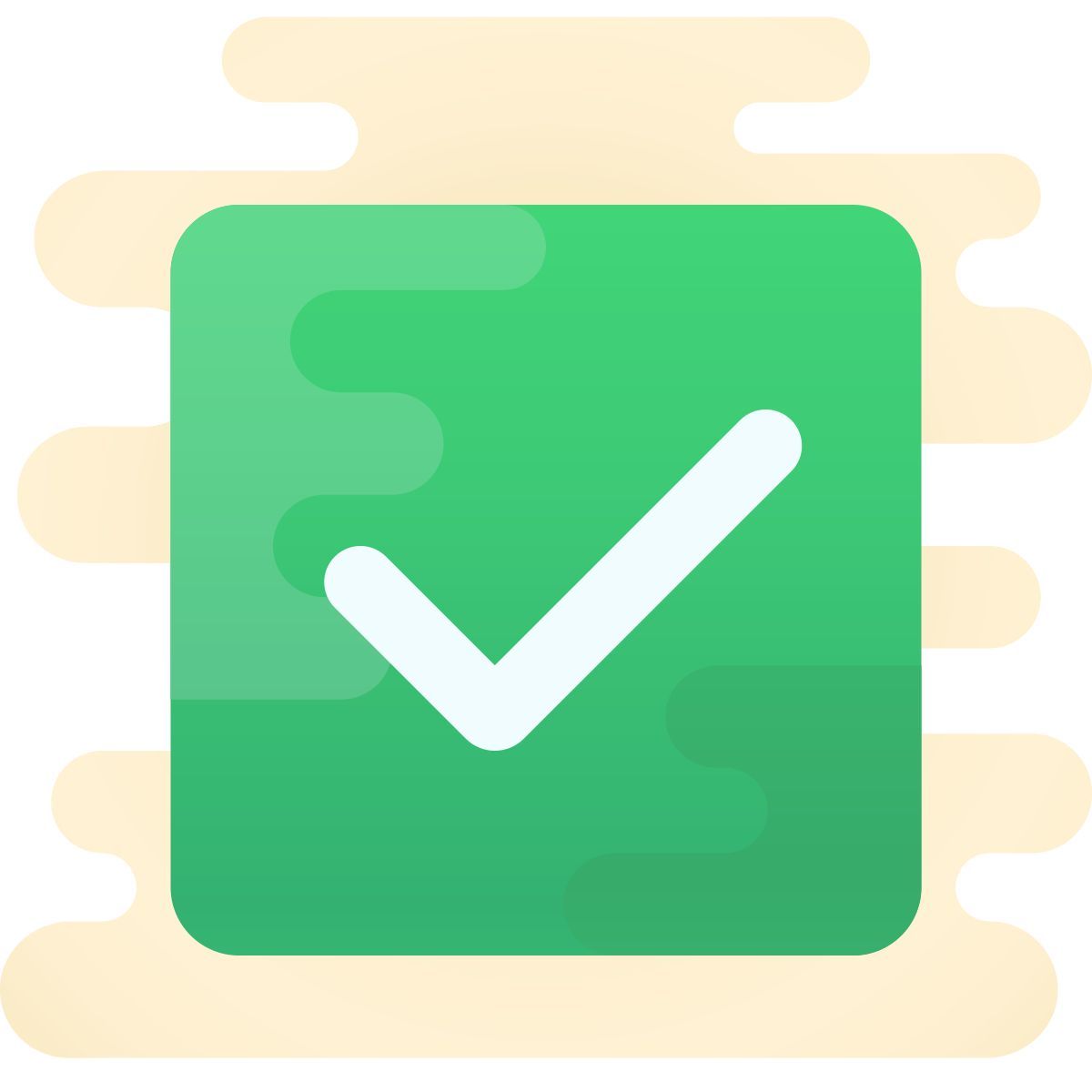 cute clipart style comprobado icon