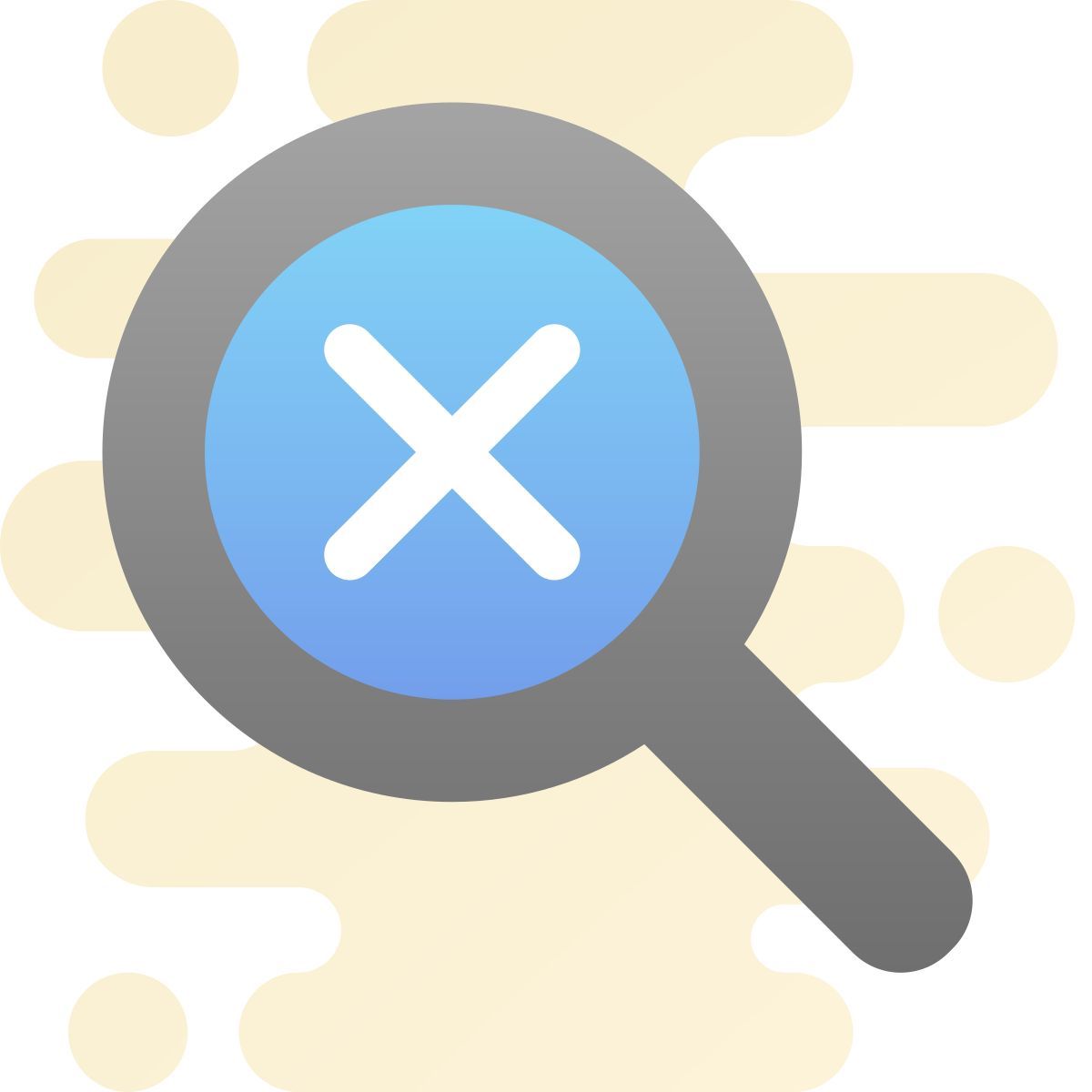 cute clipart style borrar búsqueda icon