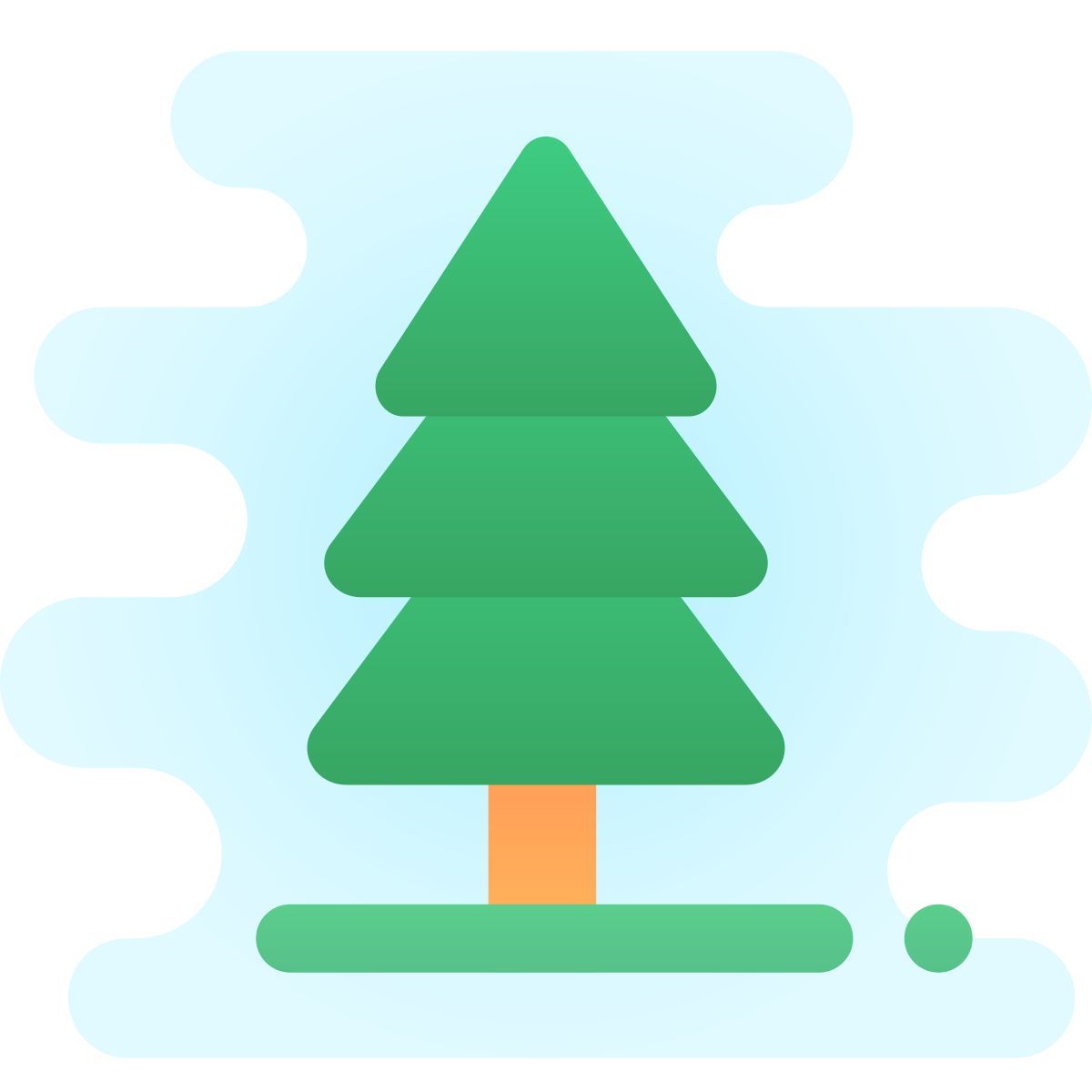 cute clipart style árbol conífero icon