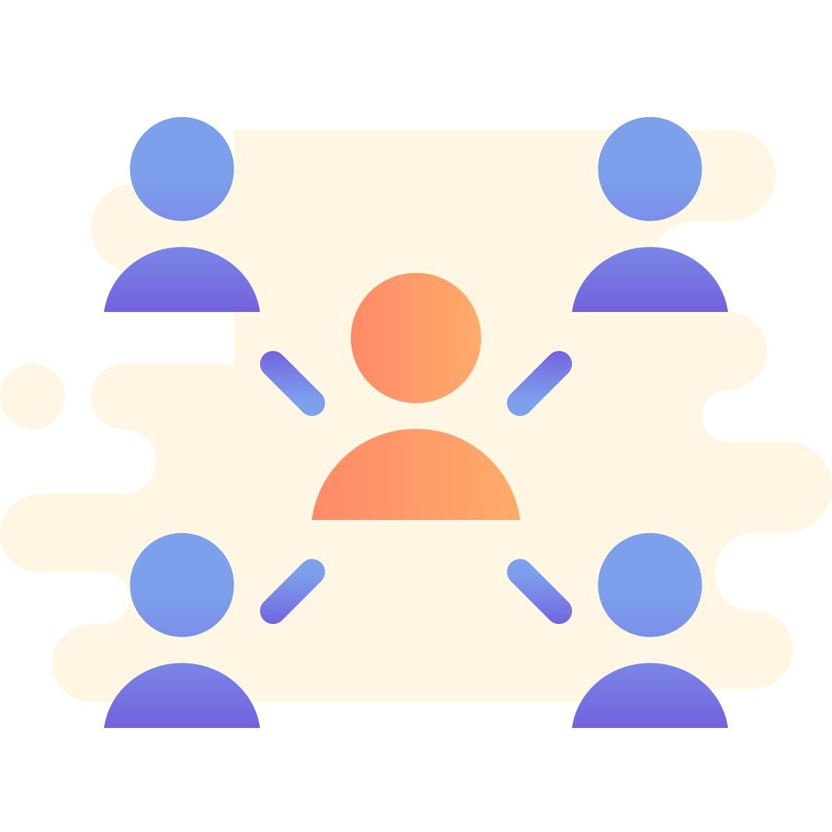 cute clipart style contact tracing icon