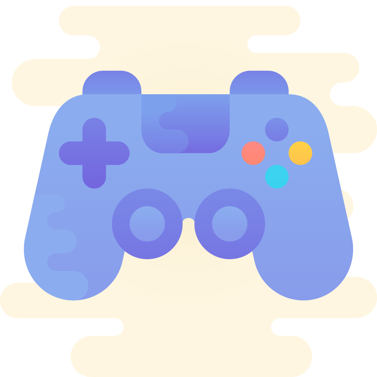 cute clipart style controller icon