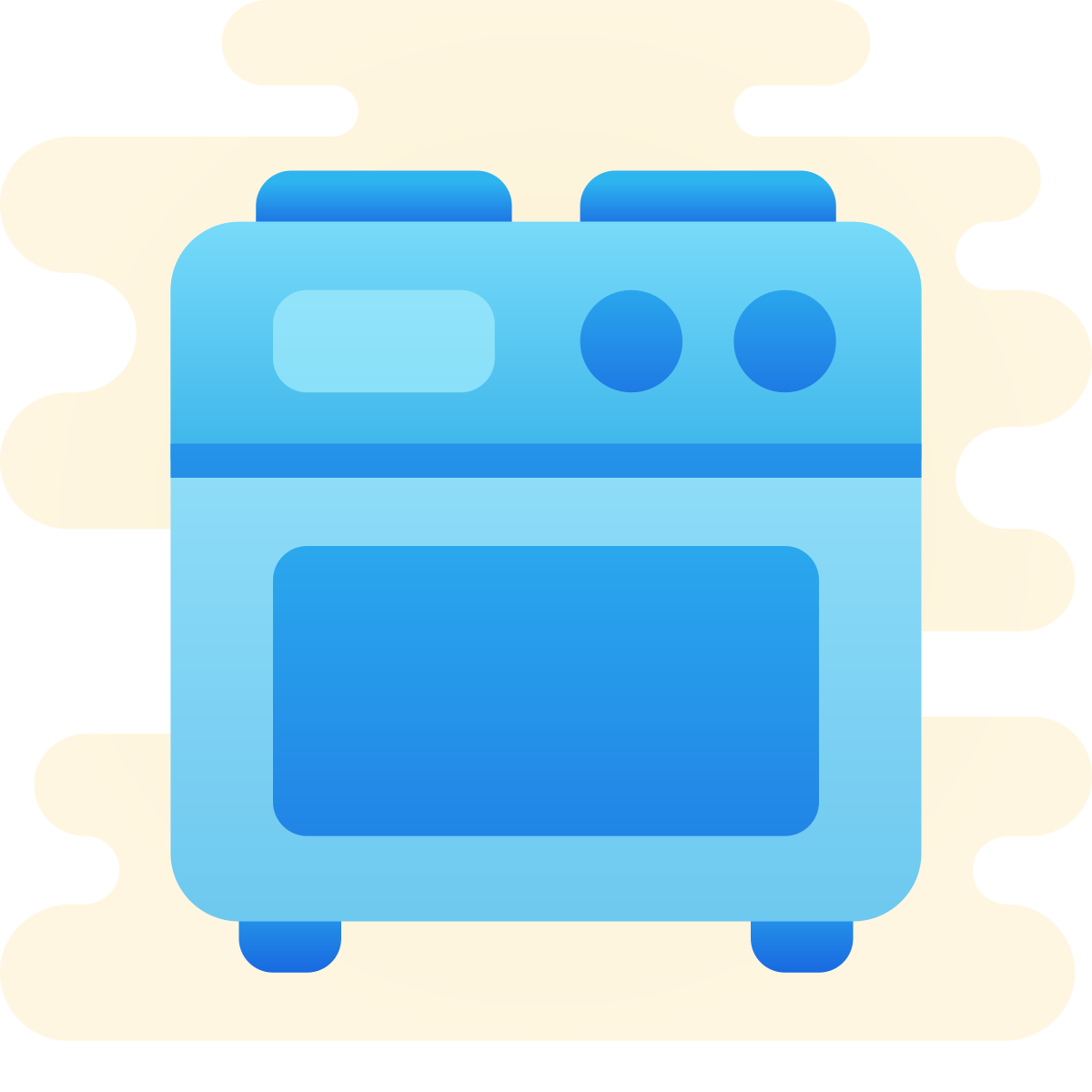 cute clipart style cooker icon