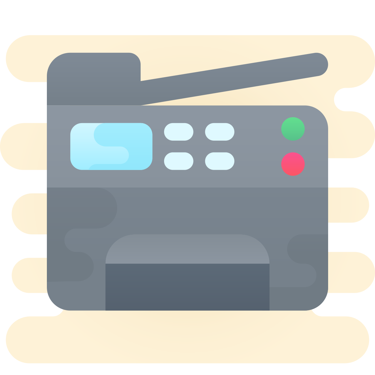 cute clipart style copy machine icon