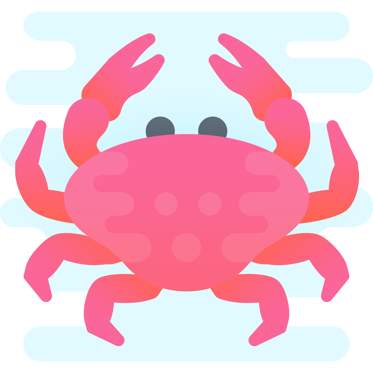 cute clipart style crab icon