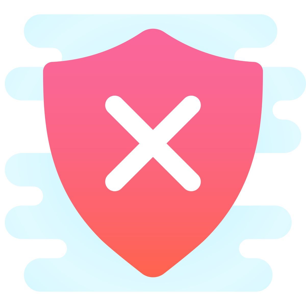 cute clipart style 删除盾 icon